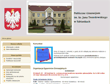 Tablet Screenshot of gimnazjum.fabianki.pl